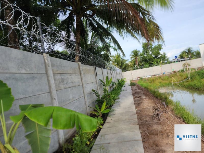 Chú trọng đến chất lượng vật liệu khi thi công hàng rào bê tông lắp ghép