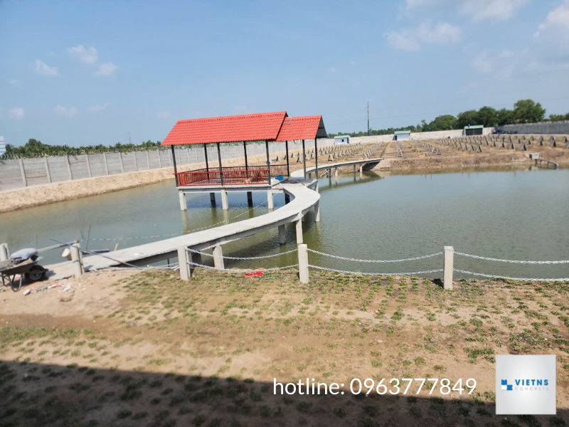 Hàng rào bê tông nhẹ sau khi hoàn thiện